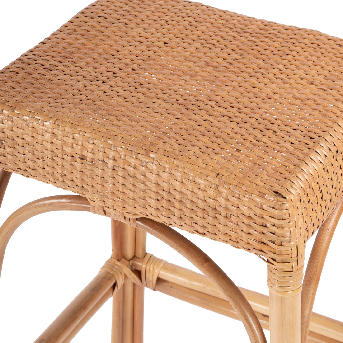 Robias Rectangular Rattan 30" Bar Stool in Natural  5604404