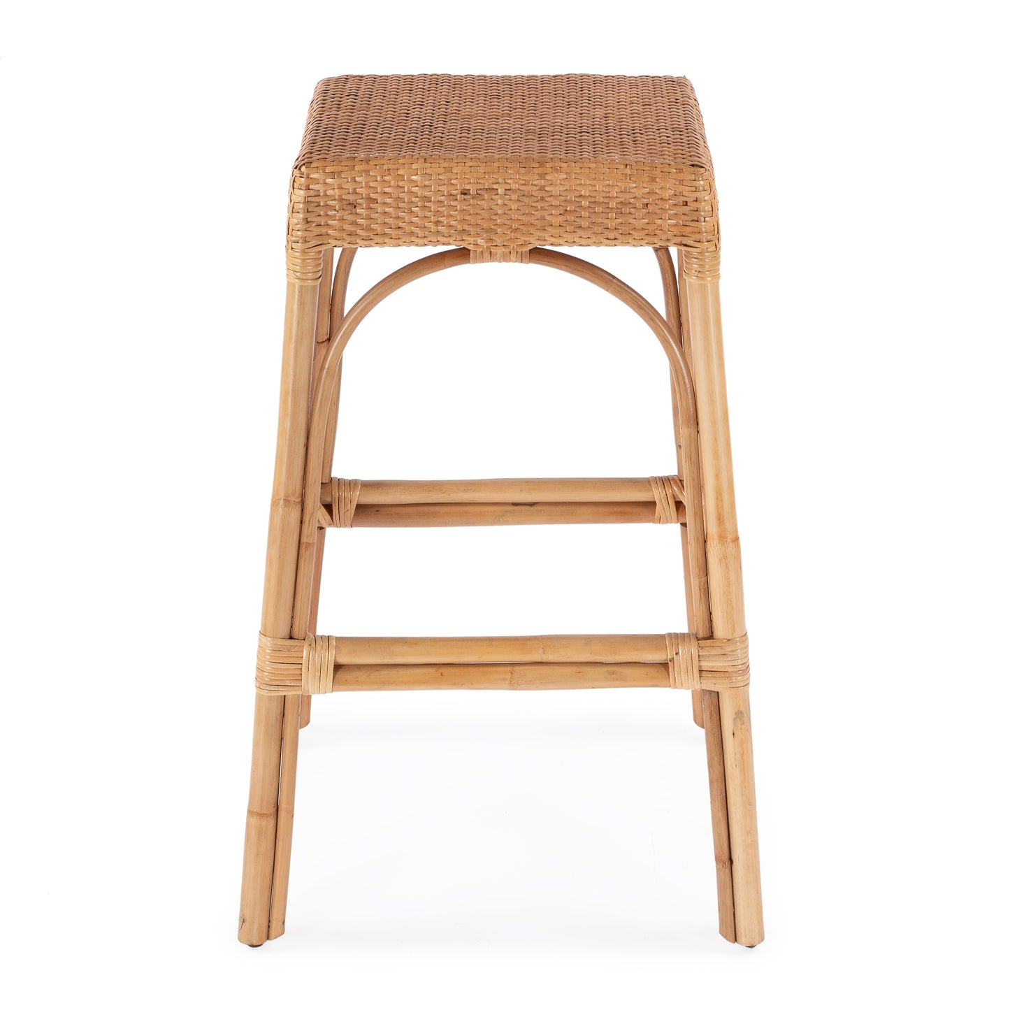 Robias Rectangular Rattan 30" Bar Stool in Natural  5604404