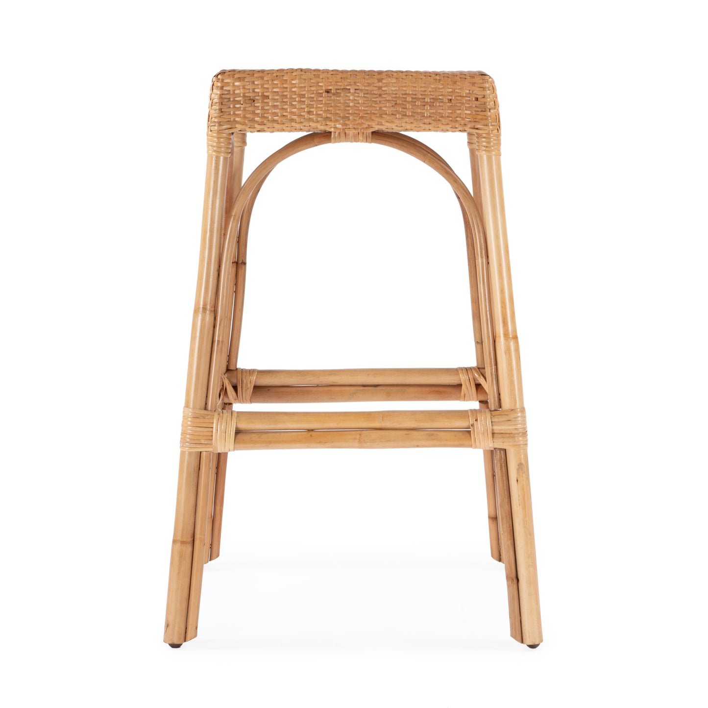 Robias Rectangular Rattan 30" Bar Stool in Natural  5604404