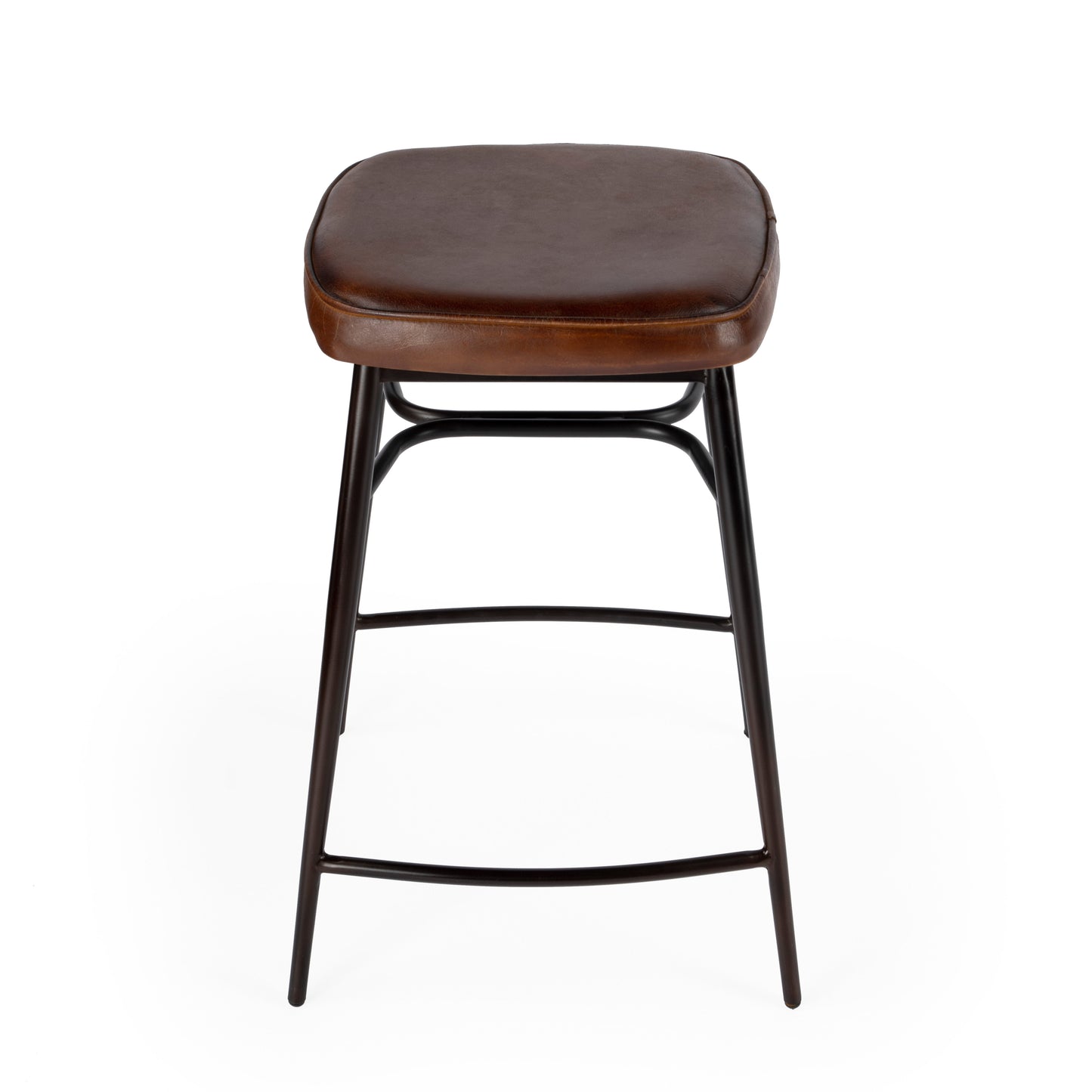 Arlington 26" Square Leather 26" Counter Stool in Medium Brown  5614344