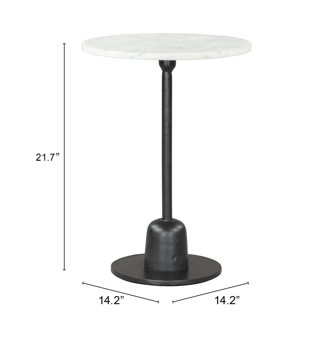 Whammy Side Table White & Black