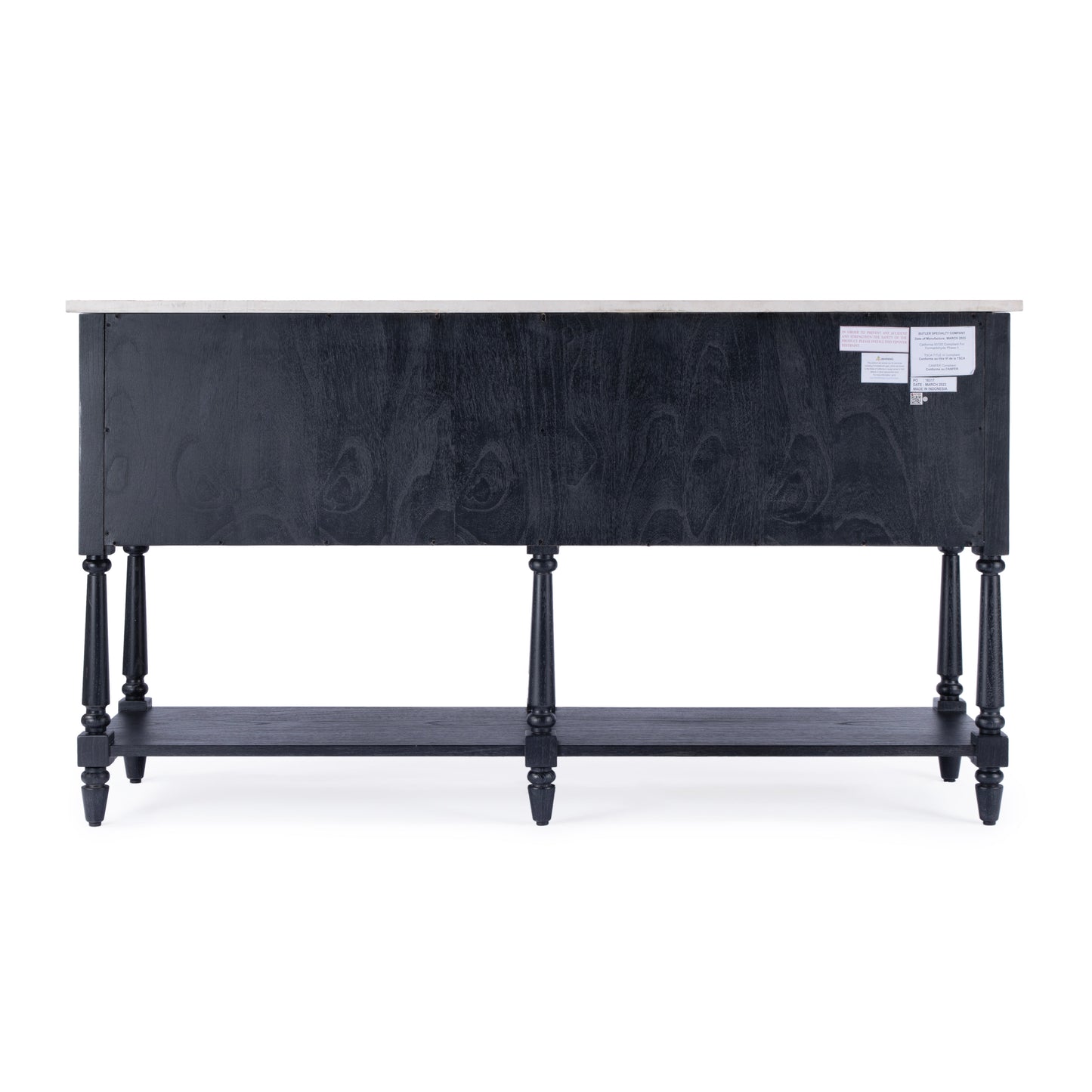 Danielle 65"W Marble Sideboard in Black  5645432