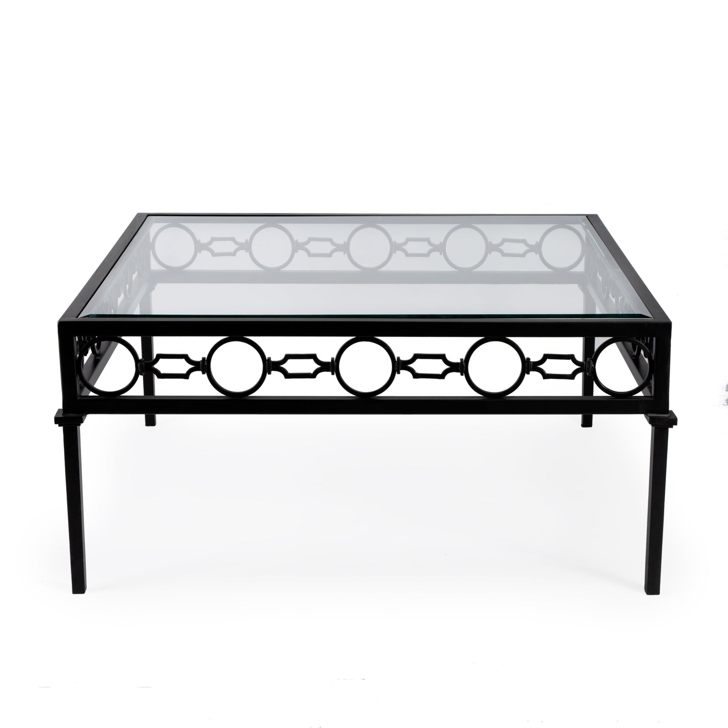 Southport Iron Outdoor Coffee Table in Black  5663437