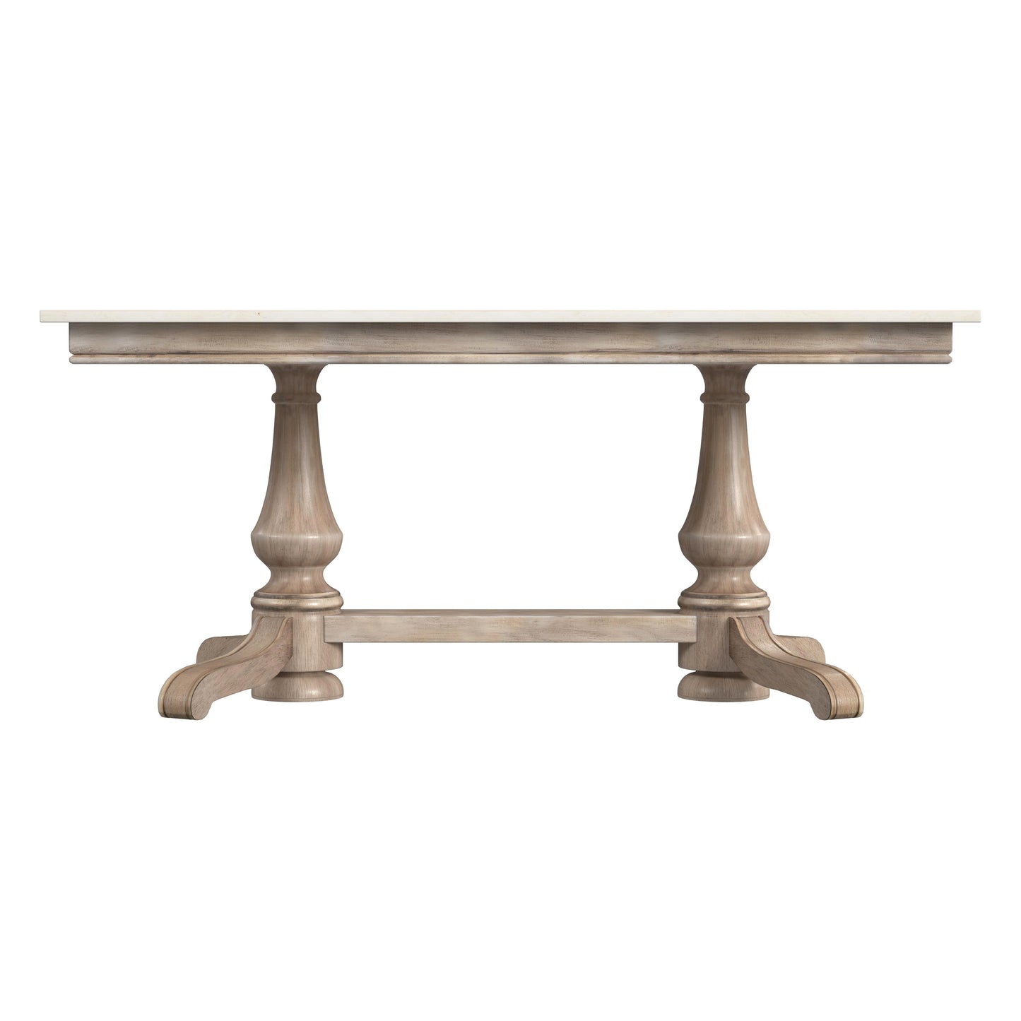 Danielle Rectangular Marble Dining Table in Tan/Beige  5677415