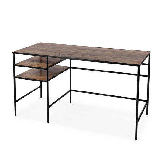 Jensen Iron and Wood Writing Desk in Light Brown  5686330