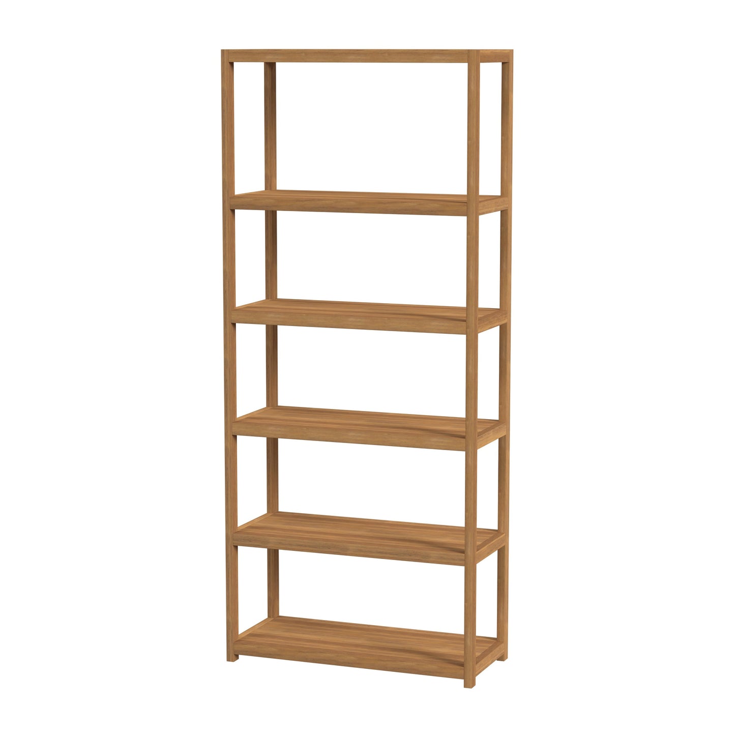 Lark 5 Tier 30Wx75H Etagere Bookcase in Light Brown  5702312