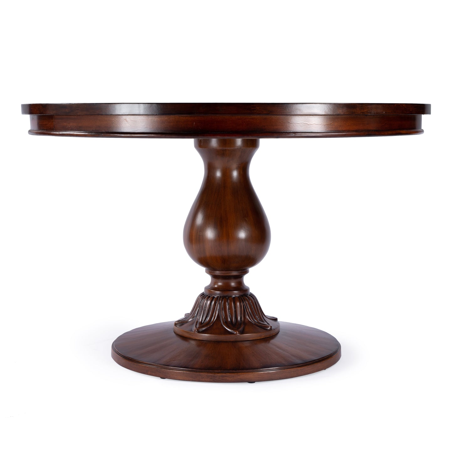 Evie 48" Round Pedestal Dining Table in Medium Brown  5716011