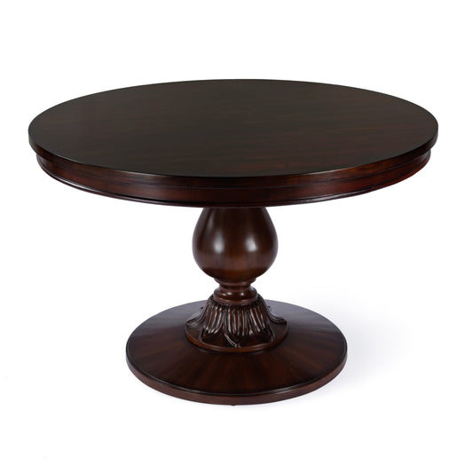 Evie 48" Round Pedestal Dining Table in Medium Brown  5716024