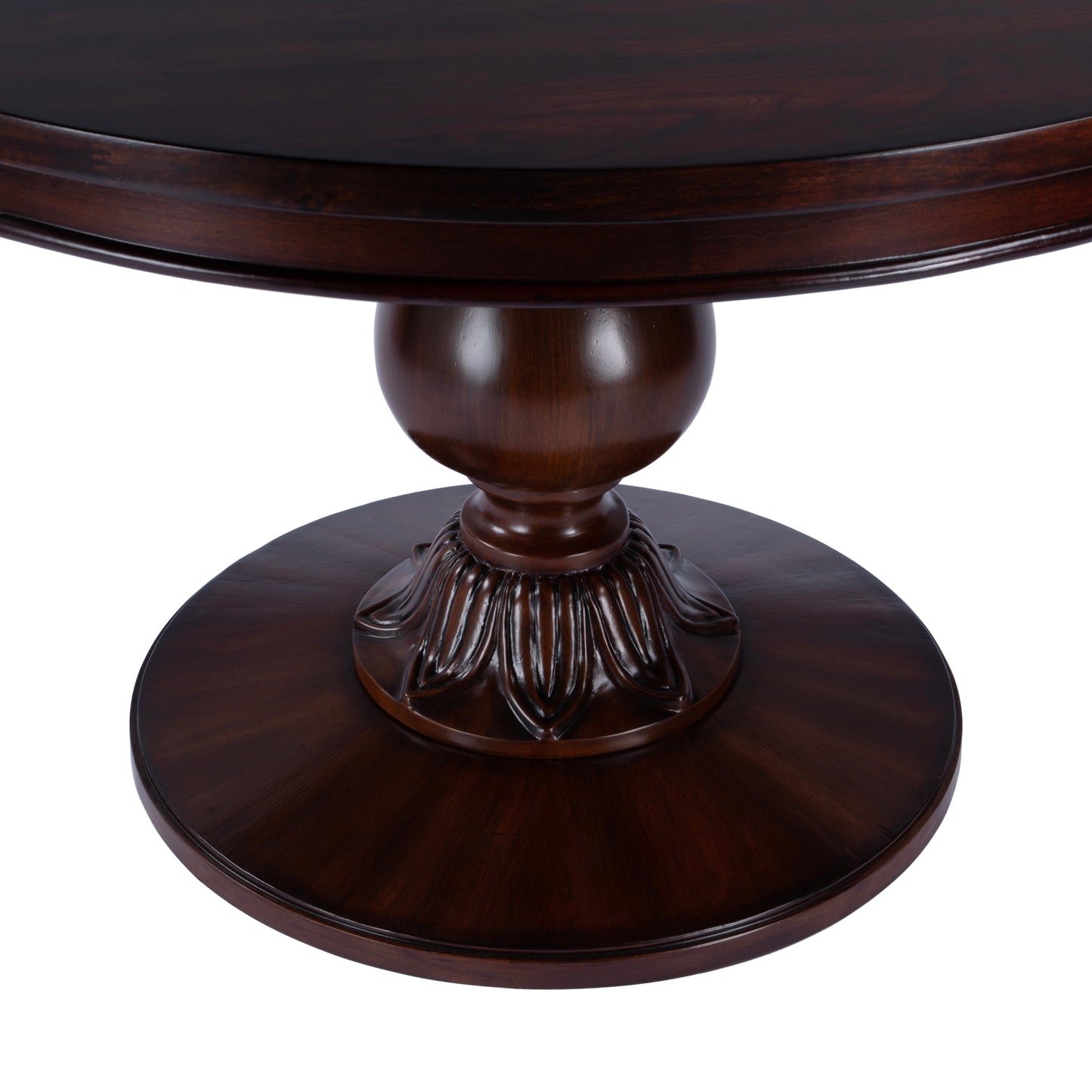 Evie 48" Round Pedestal Dining Table in Medium Brown  5716024