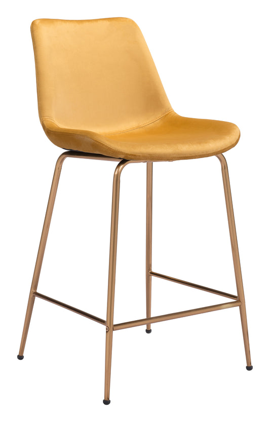 Tony Counter Stool Yellow & Gold