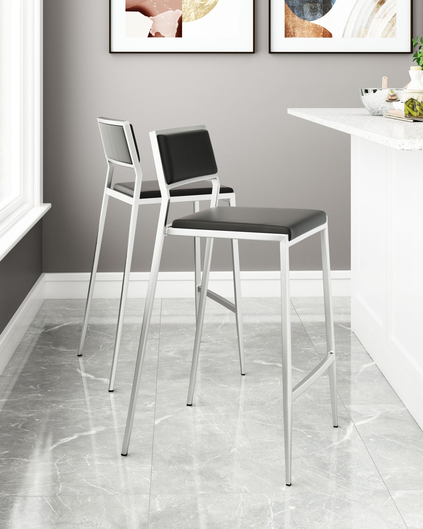 Dolemite Counter Stool (Set of 2) Black