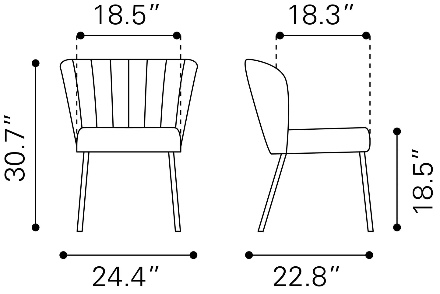 Aimee Dining Chair (Set of 2) Cream