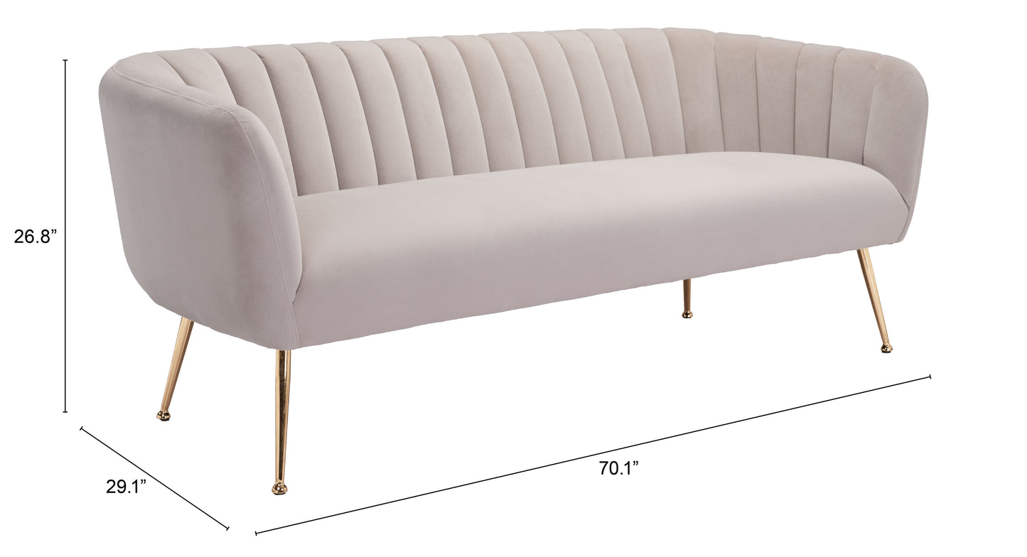 Deco Sofa Beige & Gold