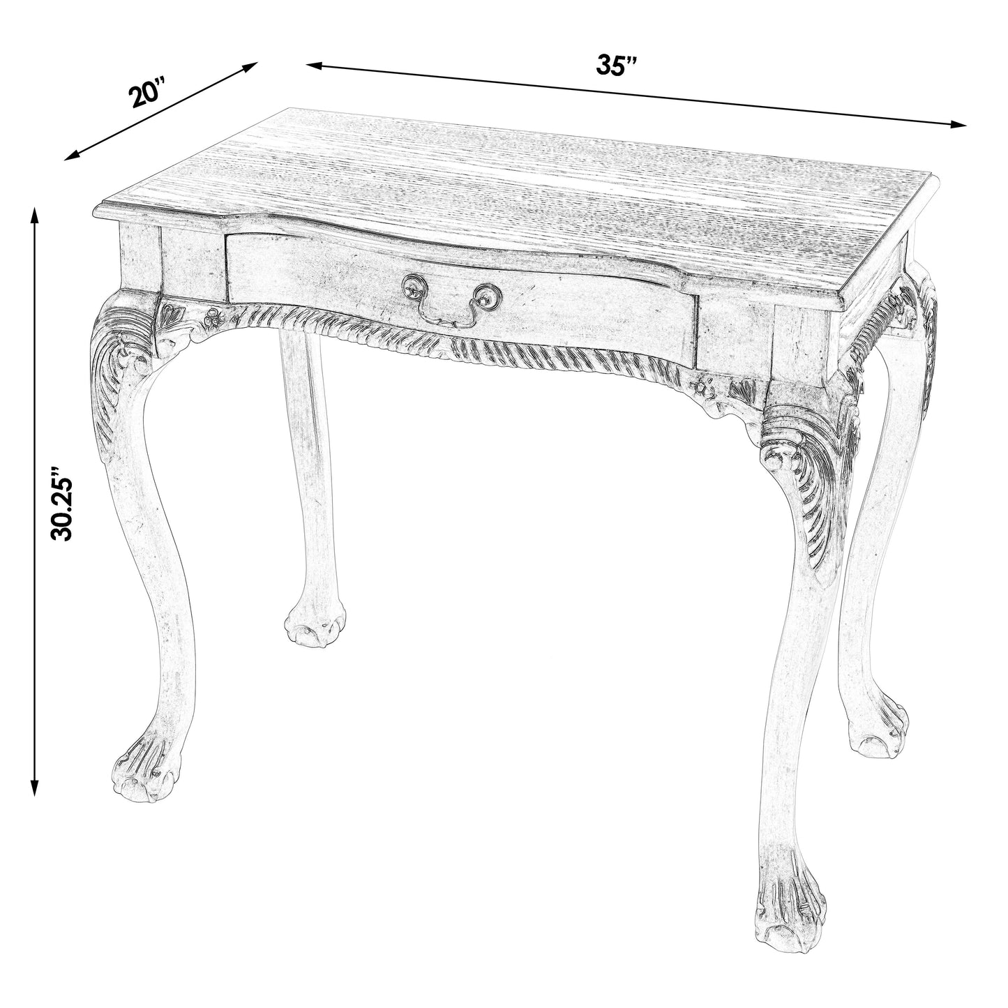 Dupree Writing Desk in Dark Brown  6042024