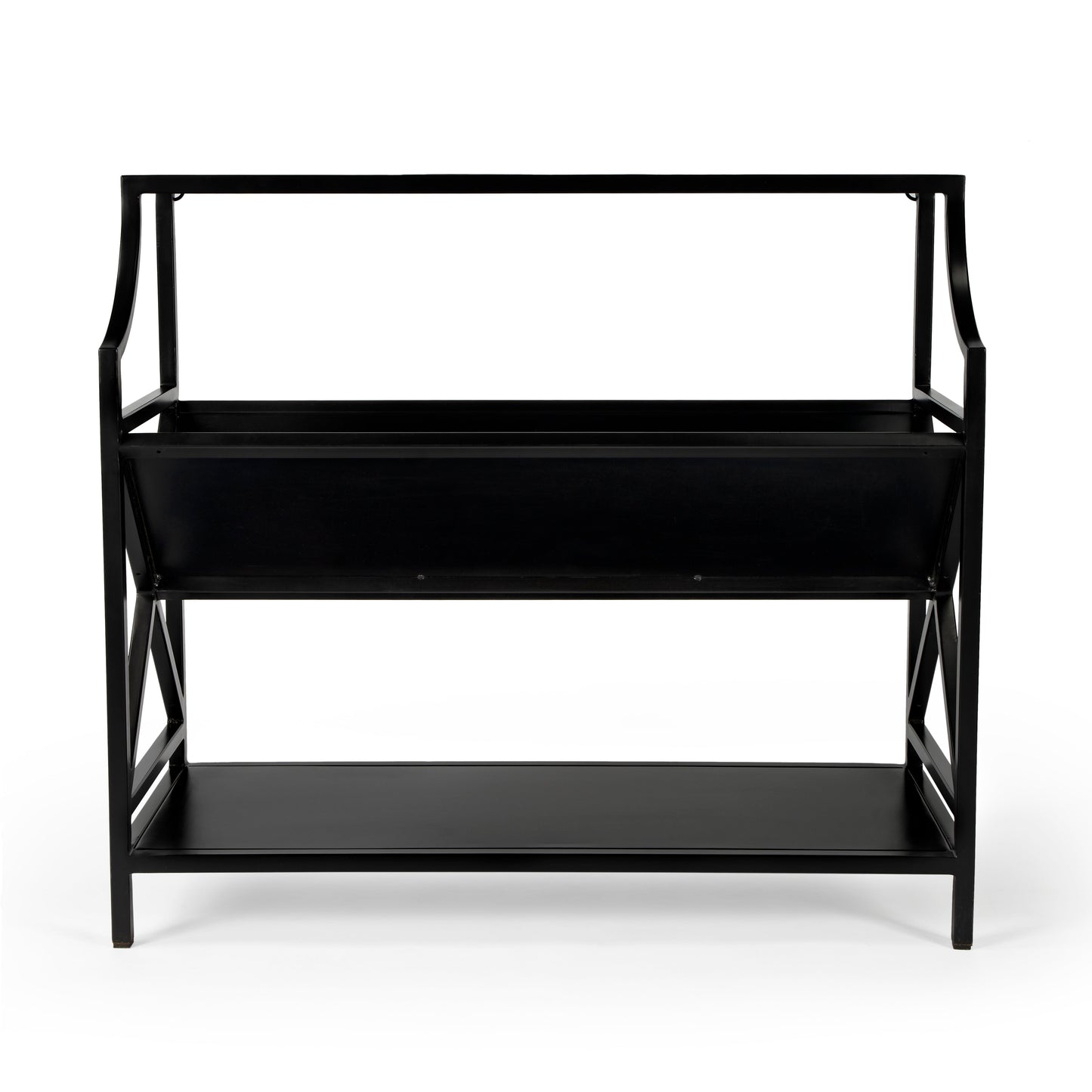 Keats Library 2 Tier 36"W Bookcase in Black  6112025