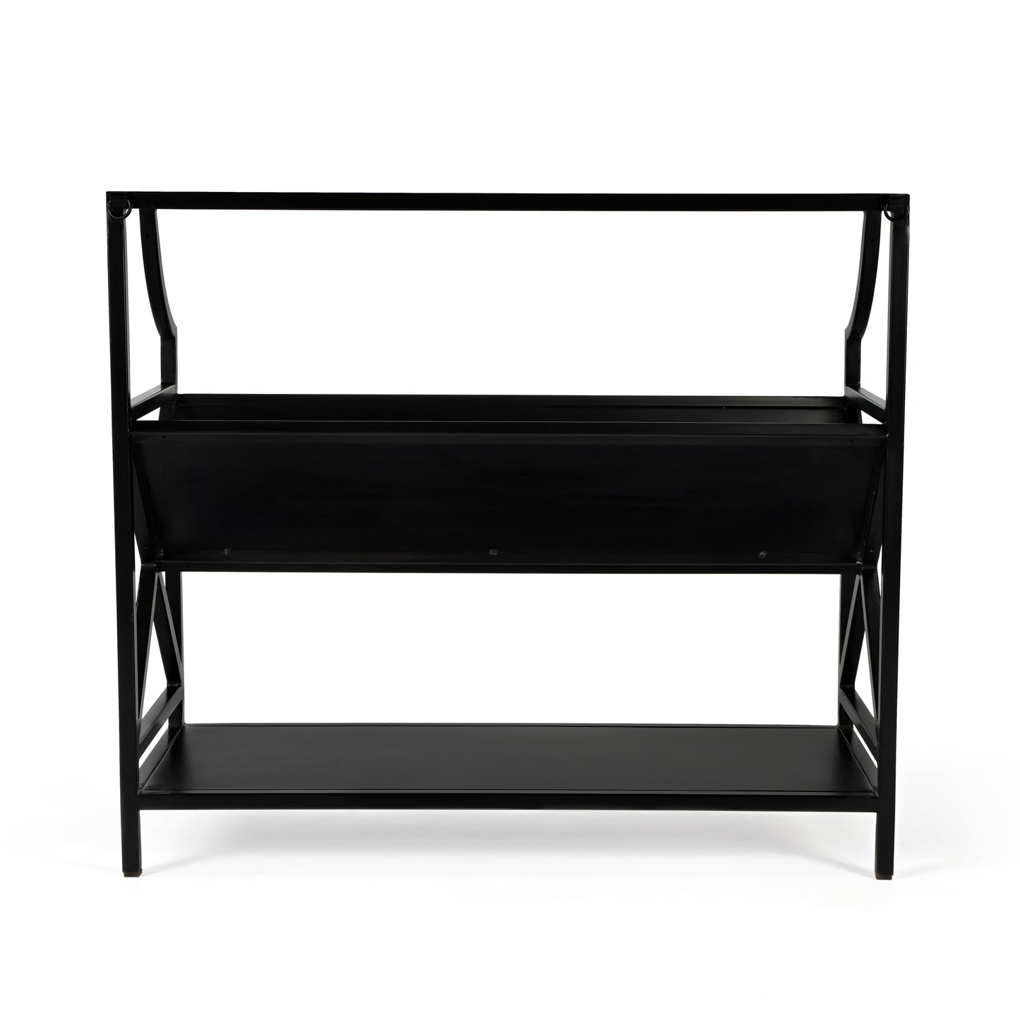 Keats Library 2 Tier 36"W Bookcase in Black  6112025