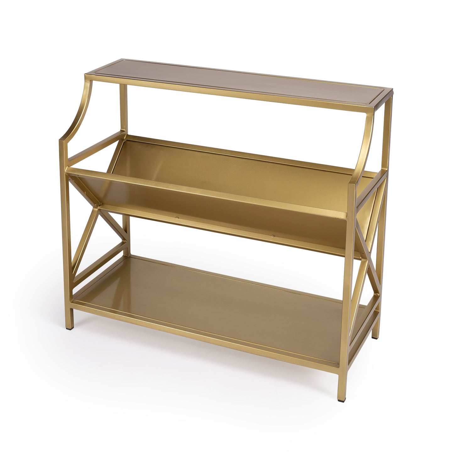 Keats Library 2 Tier 36"W Bookcase in Gold  6112330