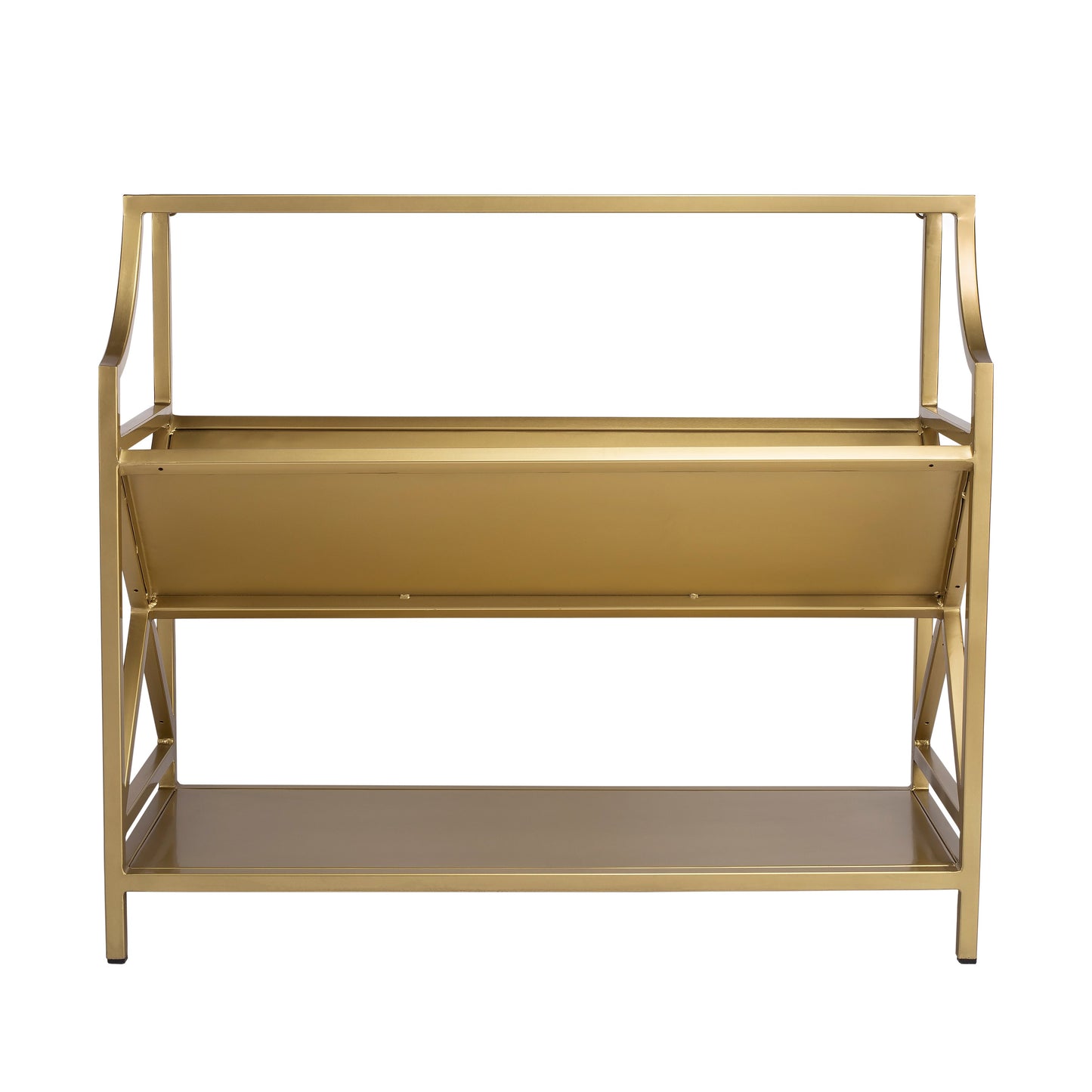 Keats Library 2 Tier 36"W Bookcase in Gold  6112330