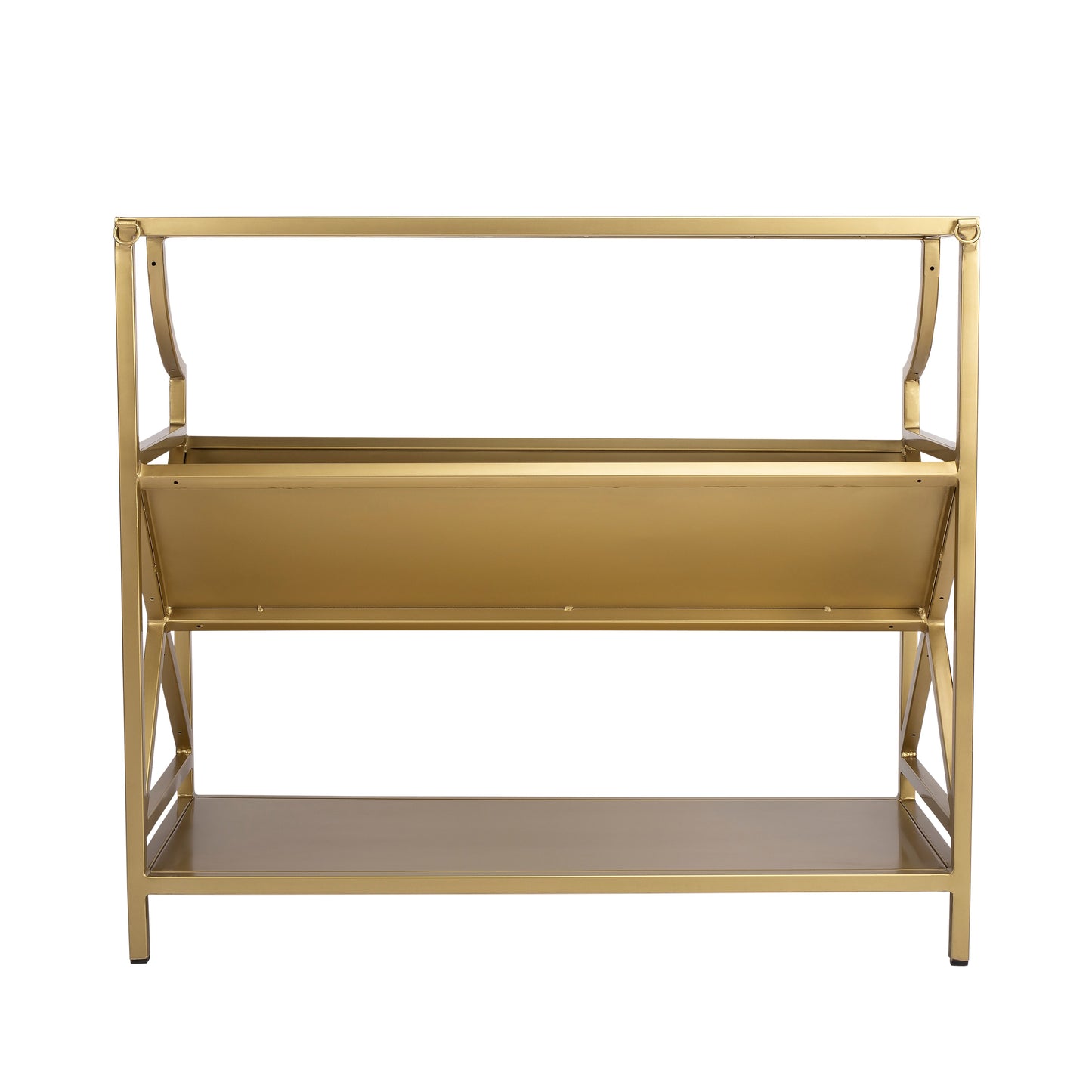 Keats Library 2 Tier 36"W Bookcase in Gold  6112330