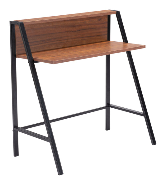 Poland Desk Walnut & Black