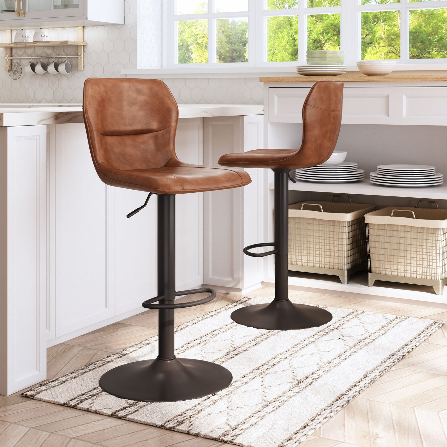 Vital Barstool Vintage Brown & Dark Bronze