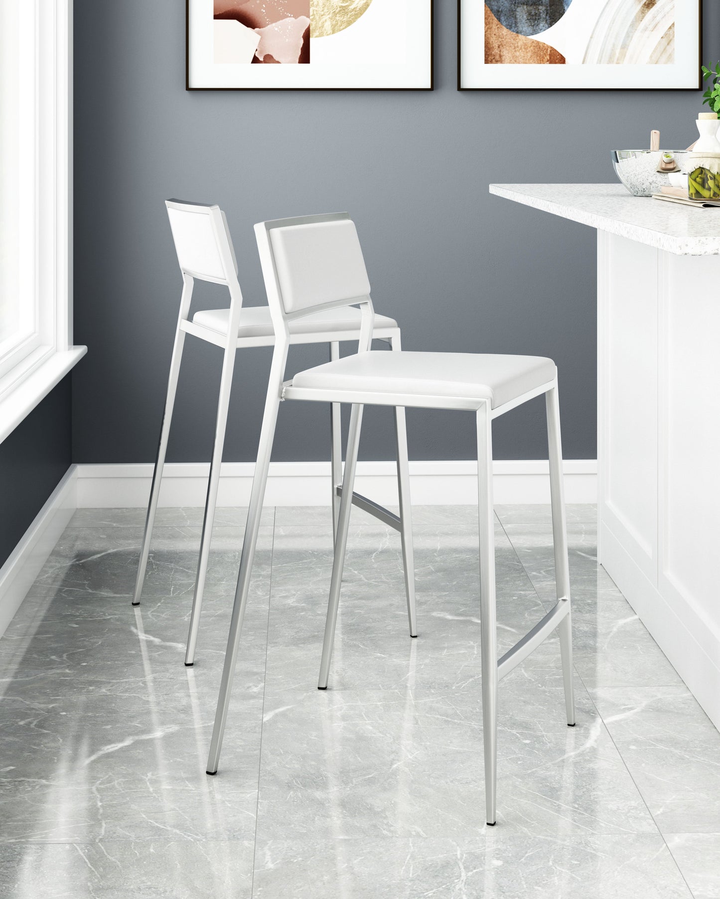 Dolemite Counter Stool (Set of 2) White