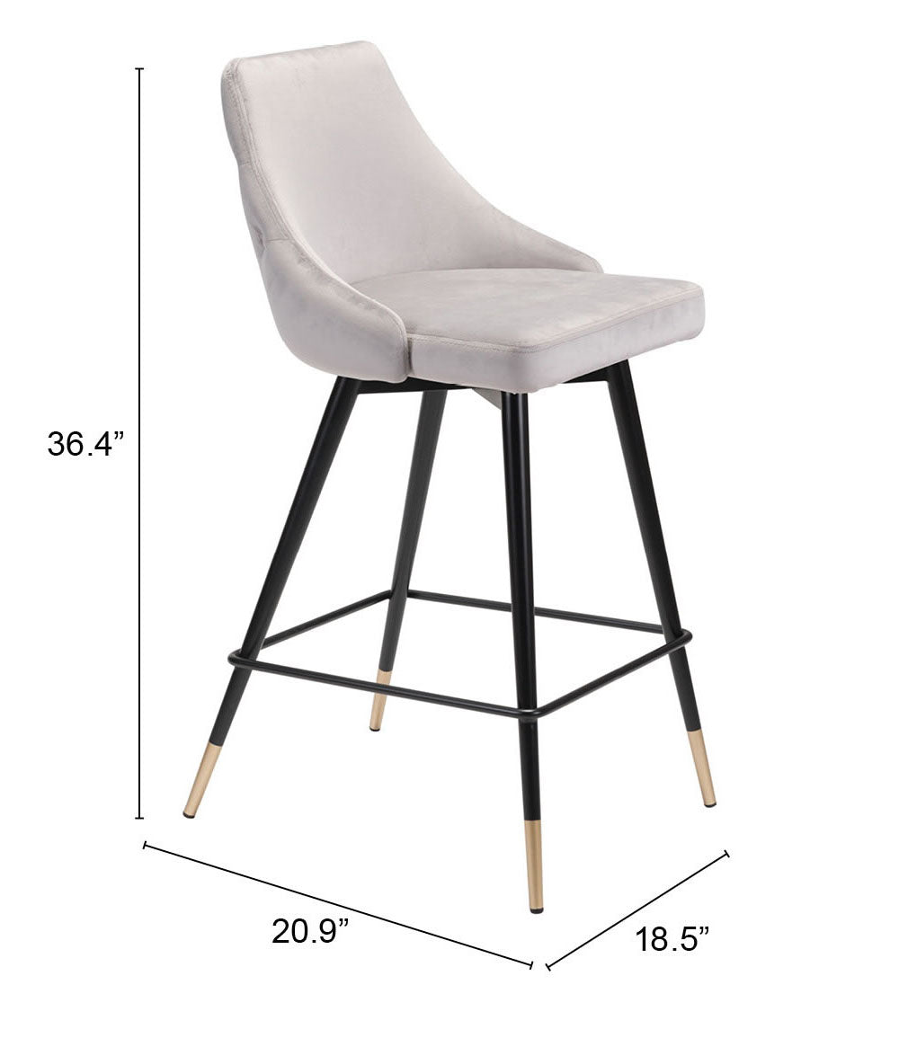 Piccolo Counter Stool Gray