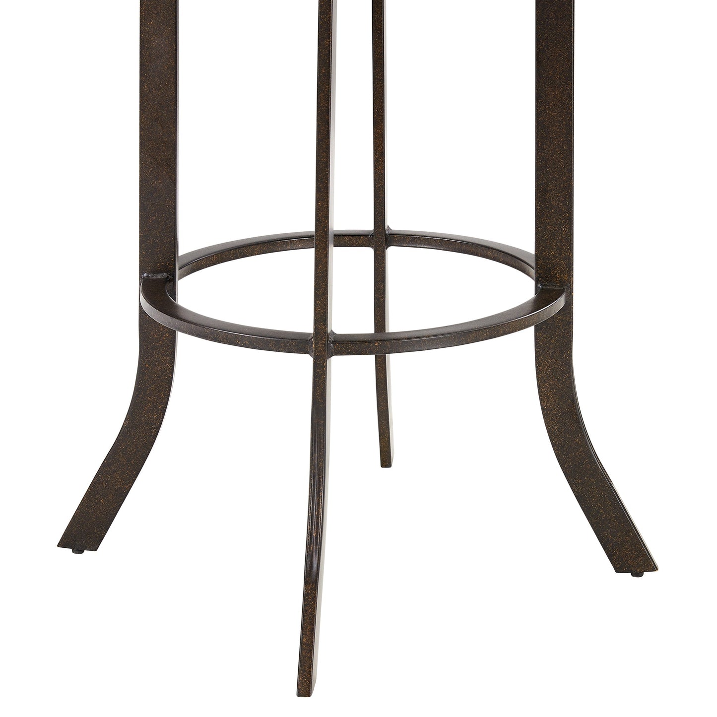 Pharaoh Swivel 26" Auburn Bay and Brown Faux Leather Bar Stool