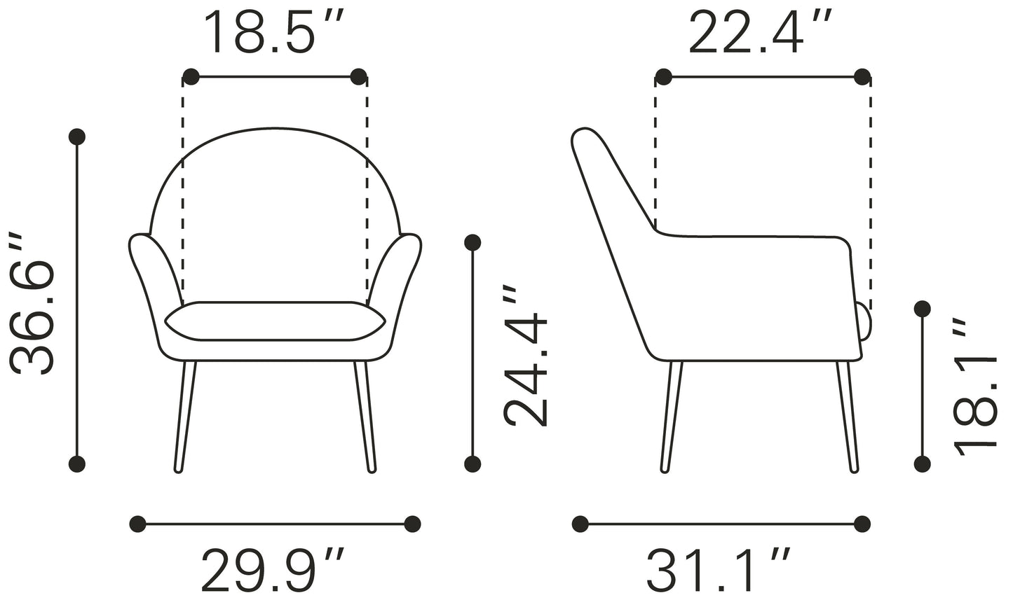 Alexandria Accent Chair Light Gray