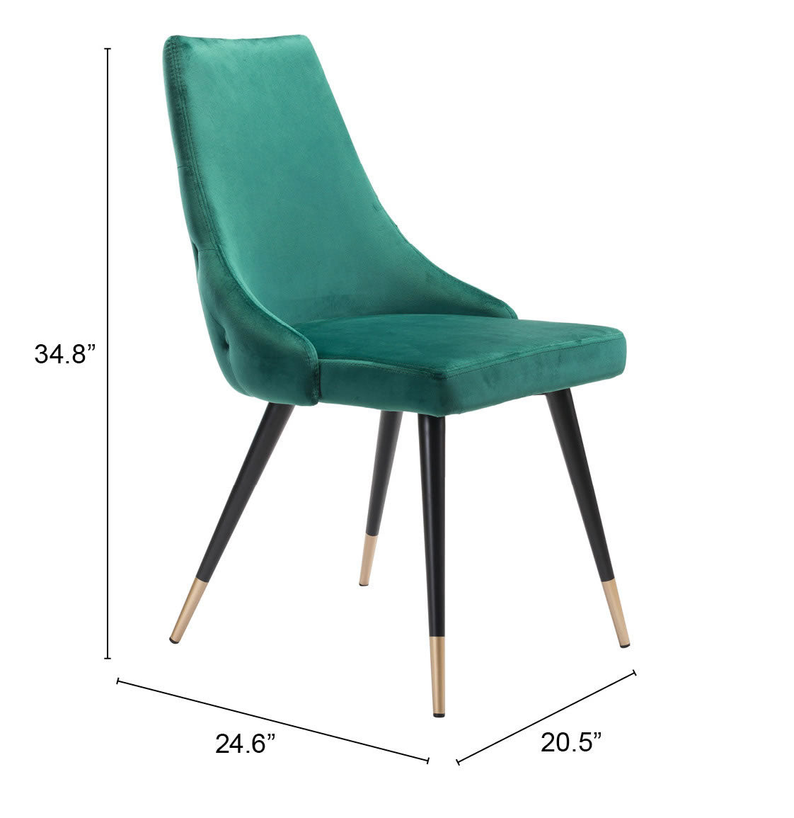 Piccolo Dining Chair (Set of 2) Green