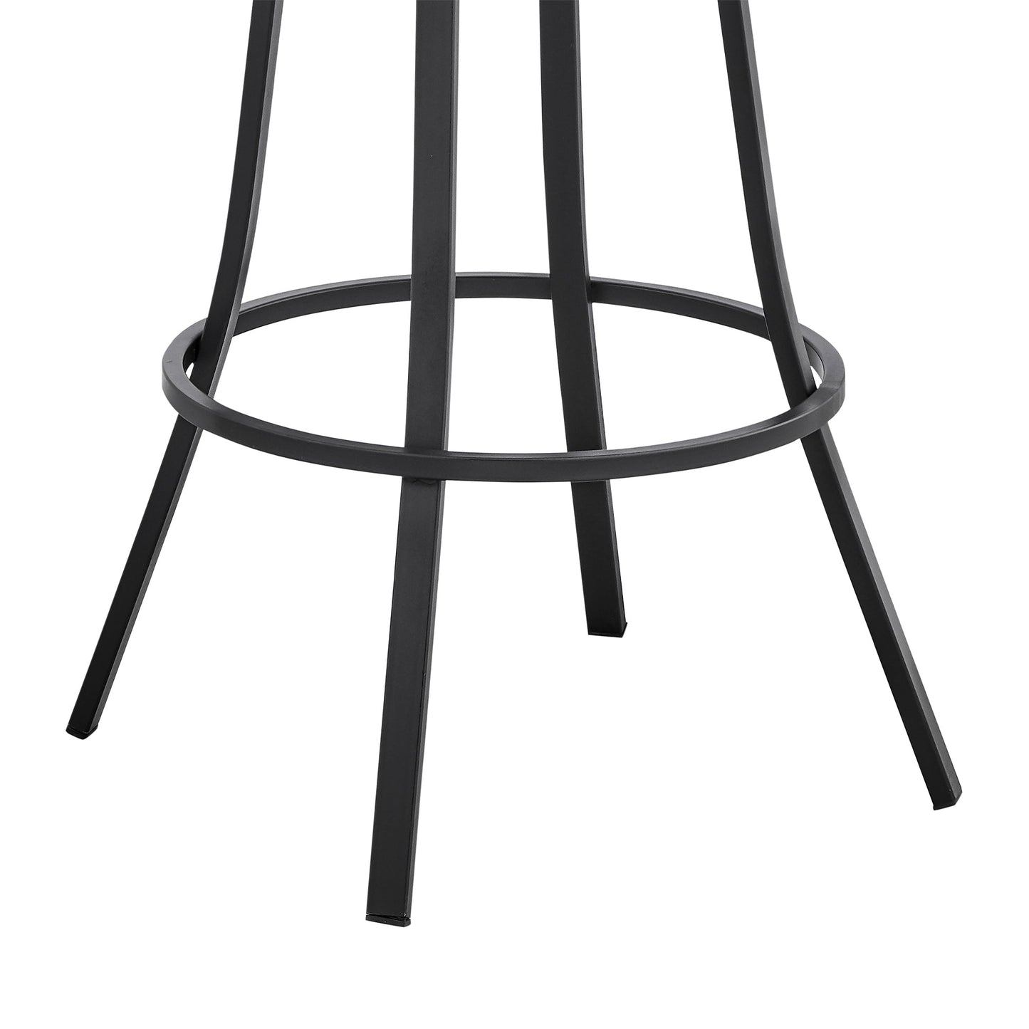 Palmdale 26" Swivel Slate Gray Faux Leather and Black Metal Bar Stool