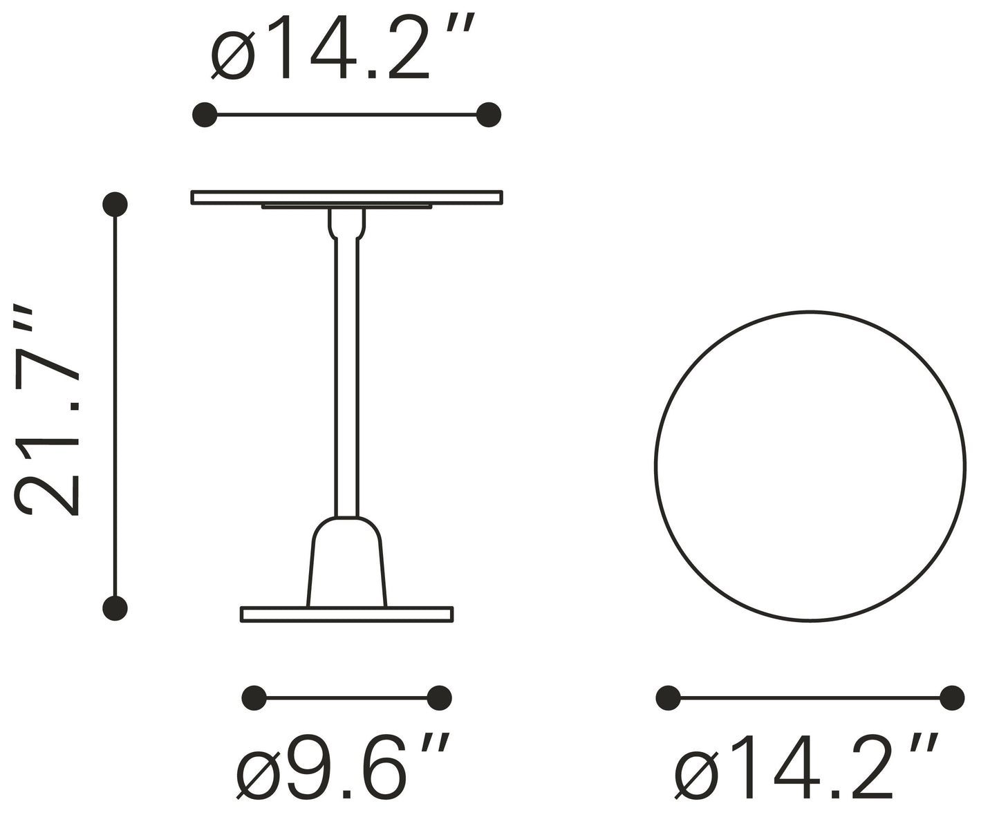 Whammy Side Table White & Black