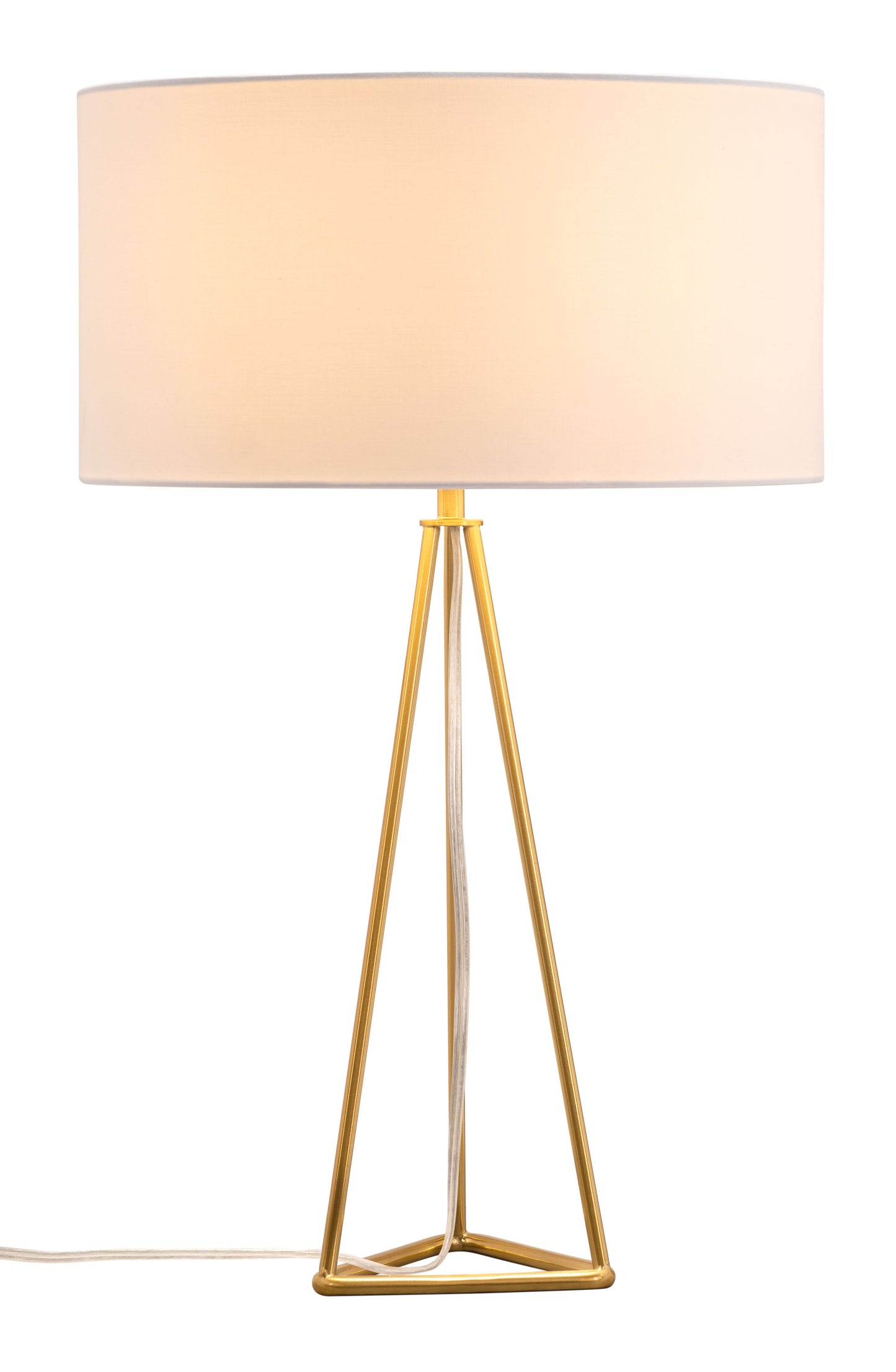 Sascha Table Lamp White & Brass