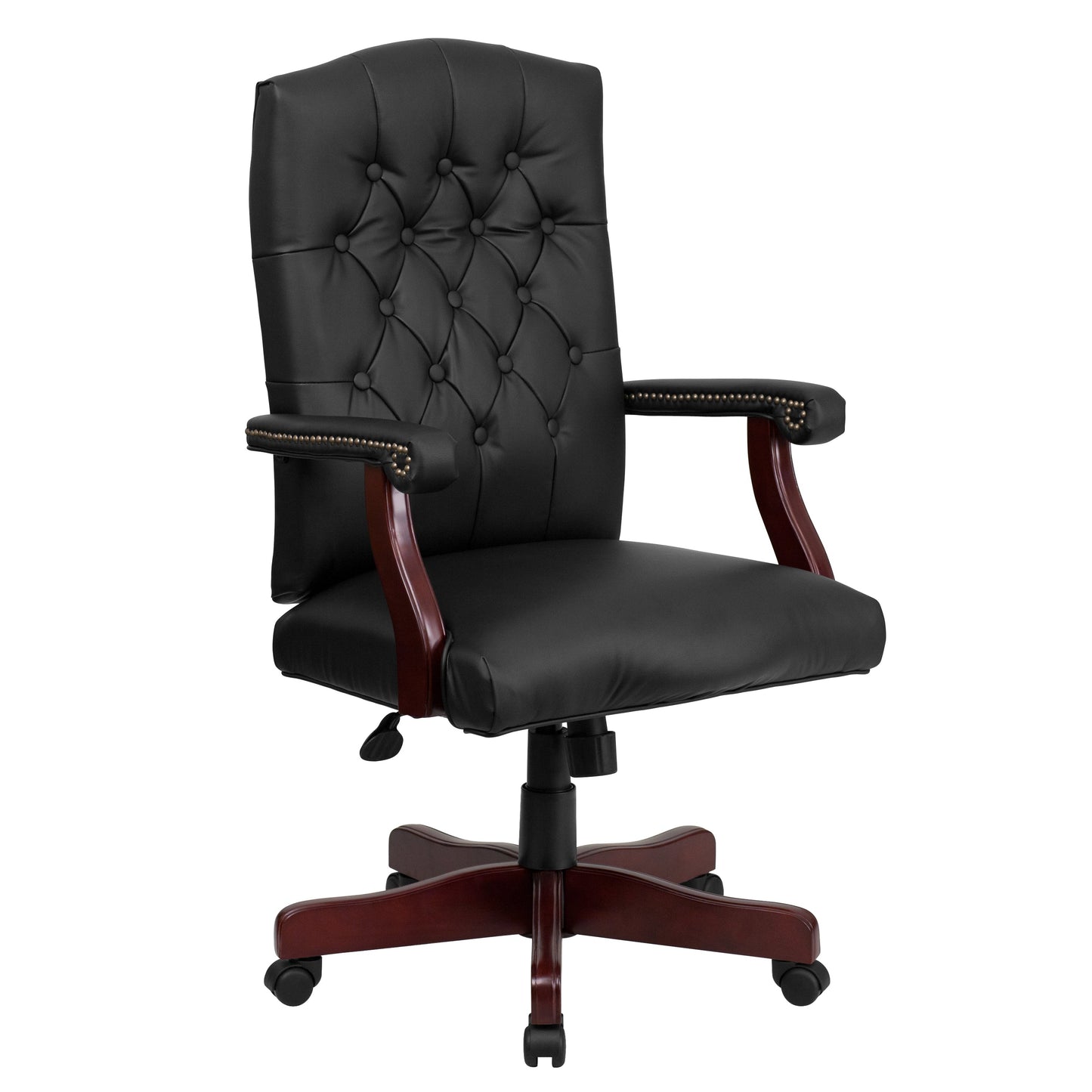 Black High Back Leather Chair 801L-LF0005-BK-LEA-GG