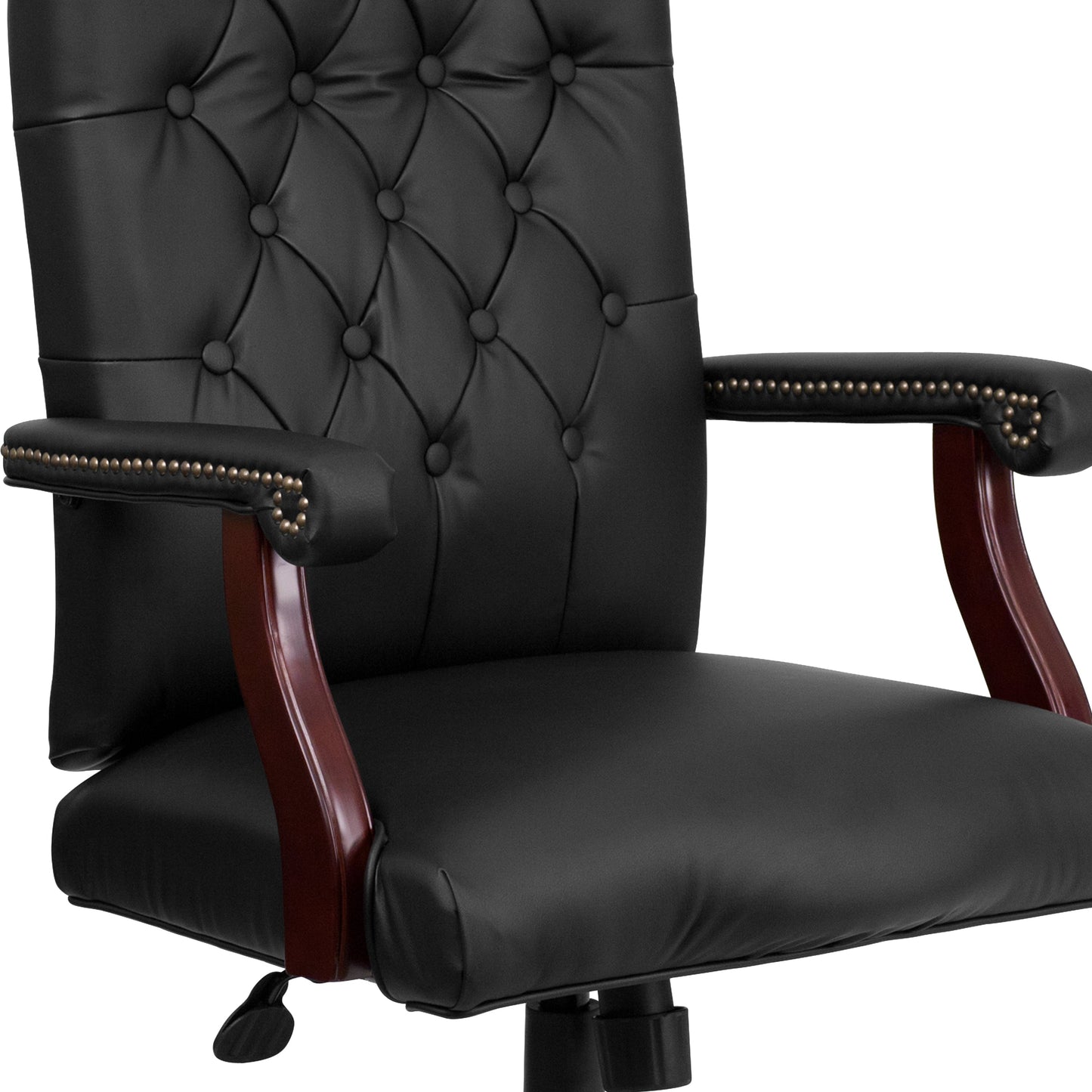 Black High Back Leather Chair 801L-LF0005-BK-LEA-GG