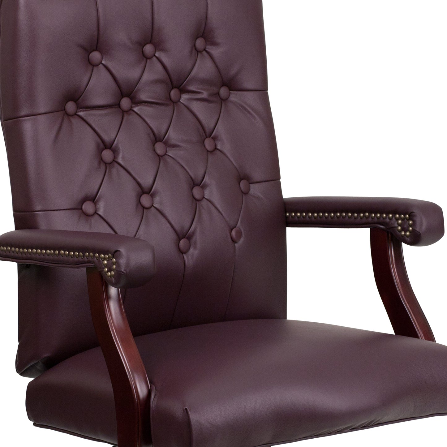 Burgundy High Back Chair 801L-LF0019-BY-LEA-GG