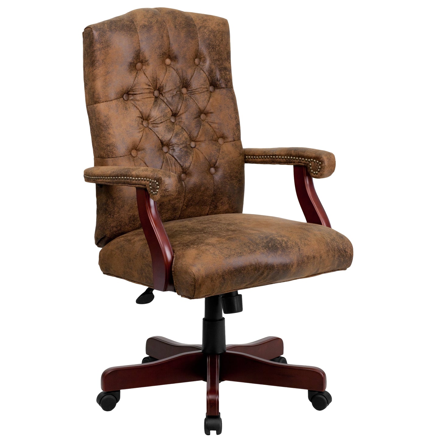 Brown High Back Fabric Chair 802-BRN-GG