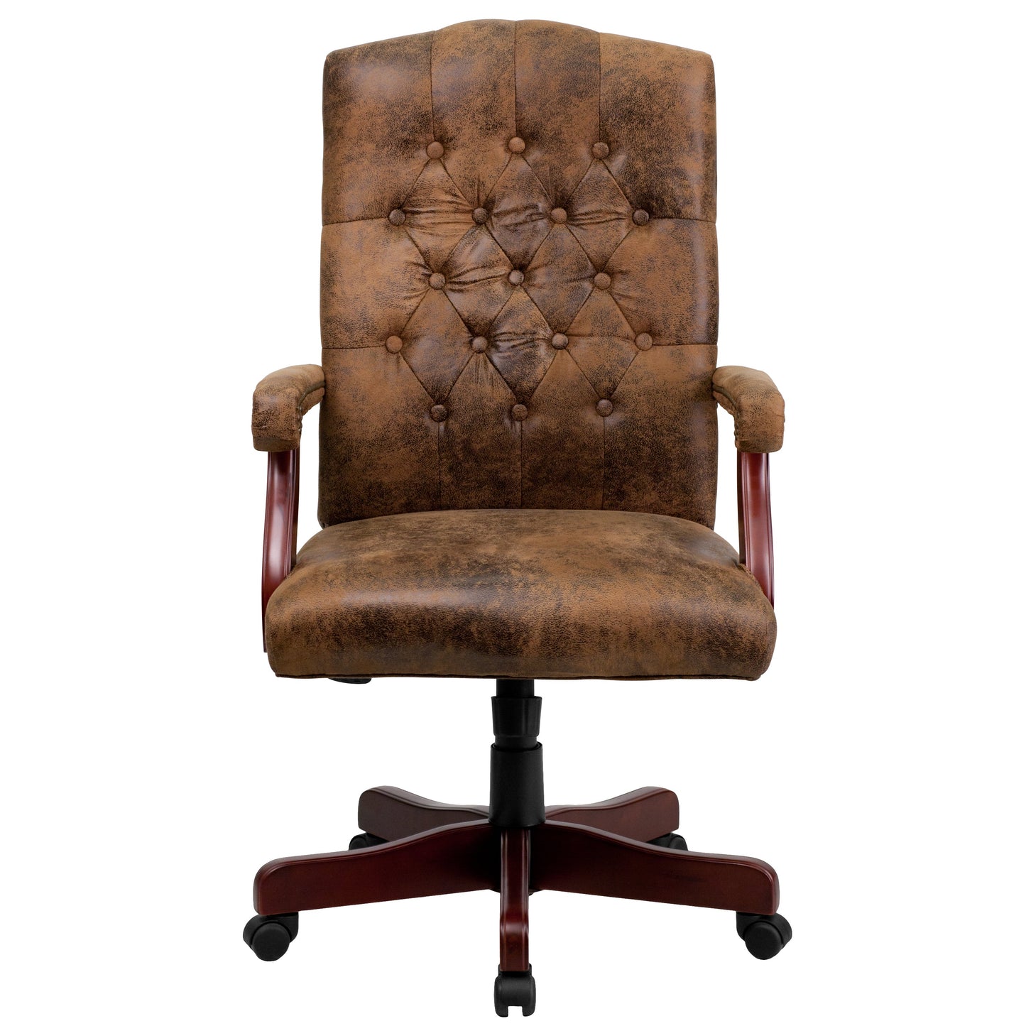 Brown High Back Fabric Chair 802-BRN-GG