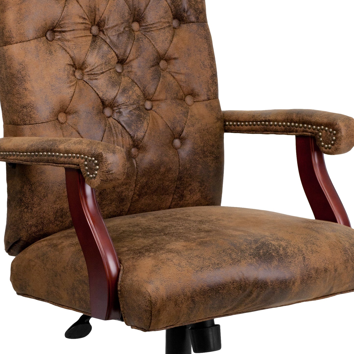 Brown High Back Fabric Chair 802-BRN-GG