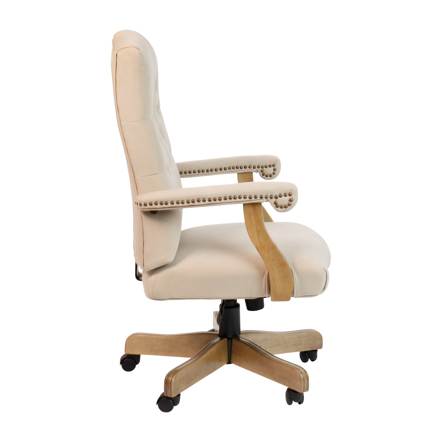 Ivory High Back Fabric Chair 802-IV-GG