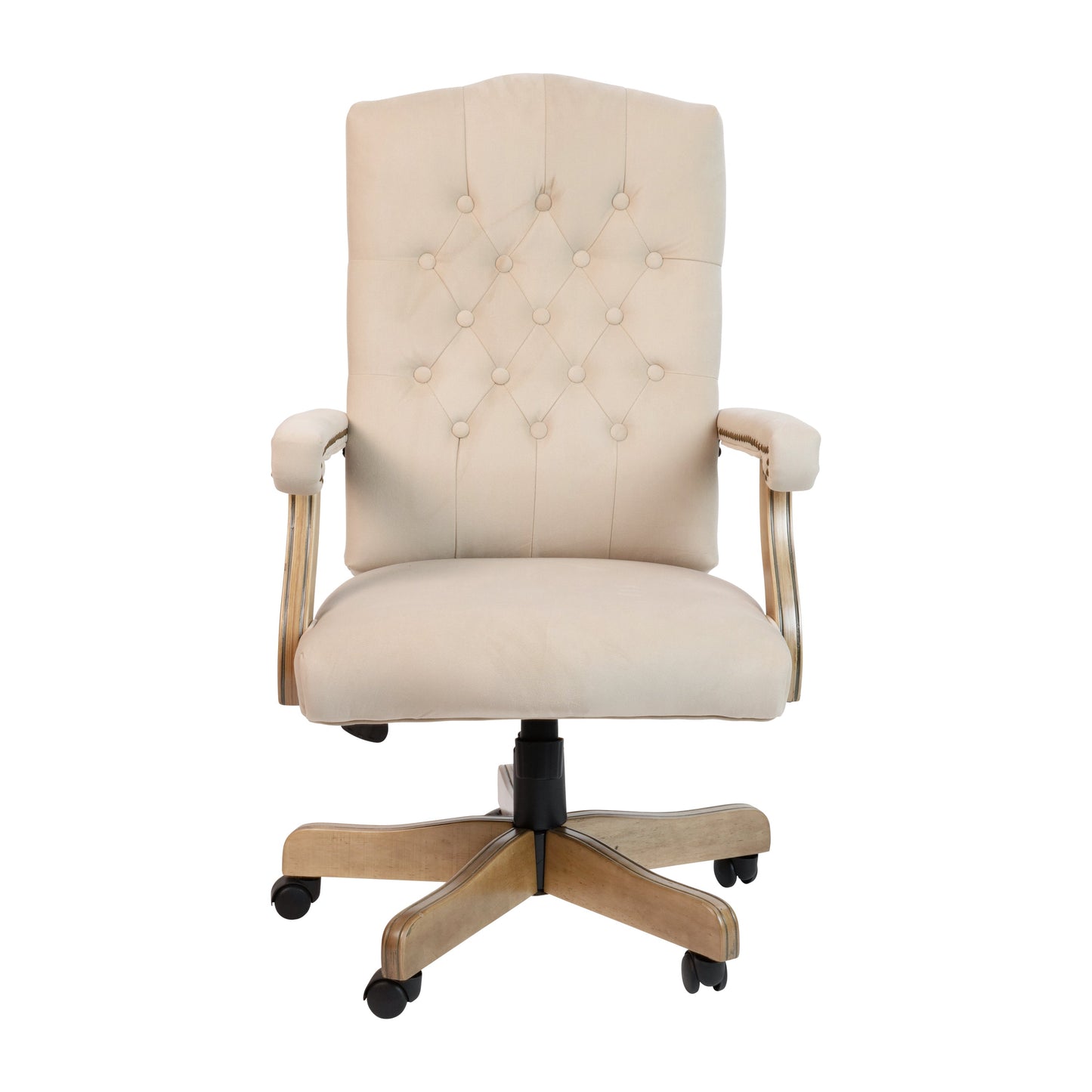 Ivory High Back Fabric Chair 802-IV-GG