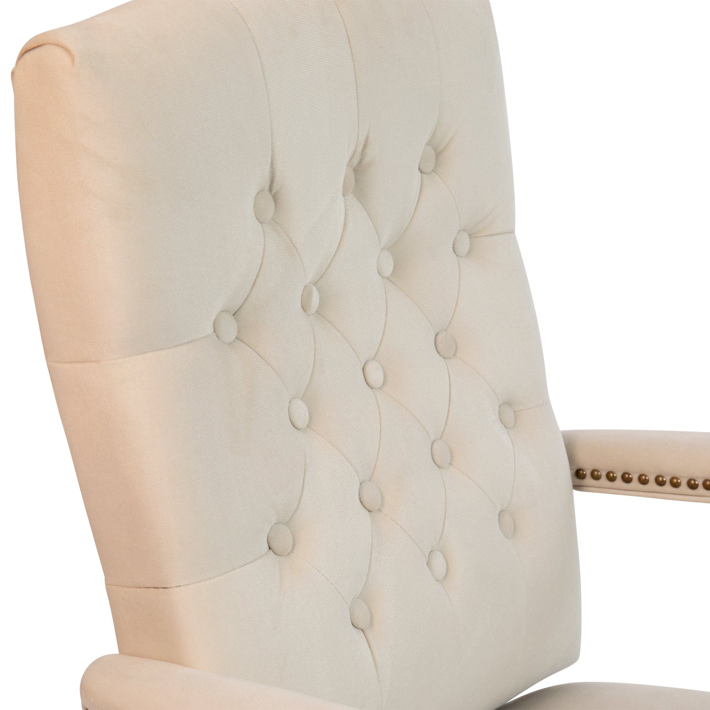 Ivory High Back Fabric Chair 802-IV-GG