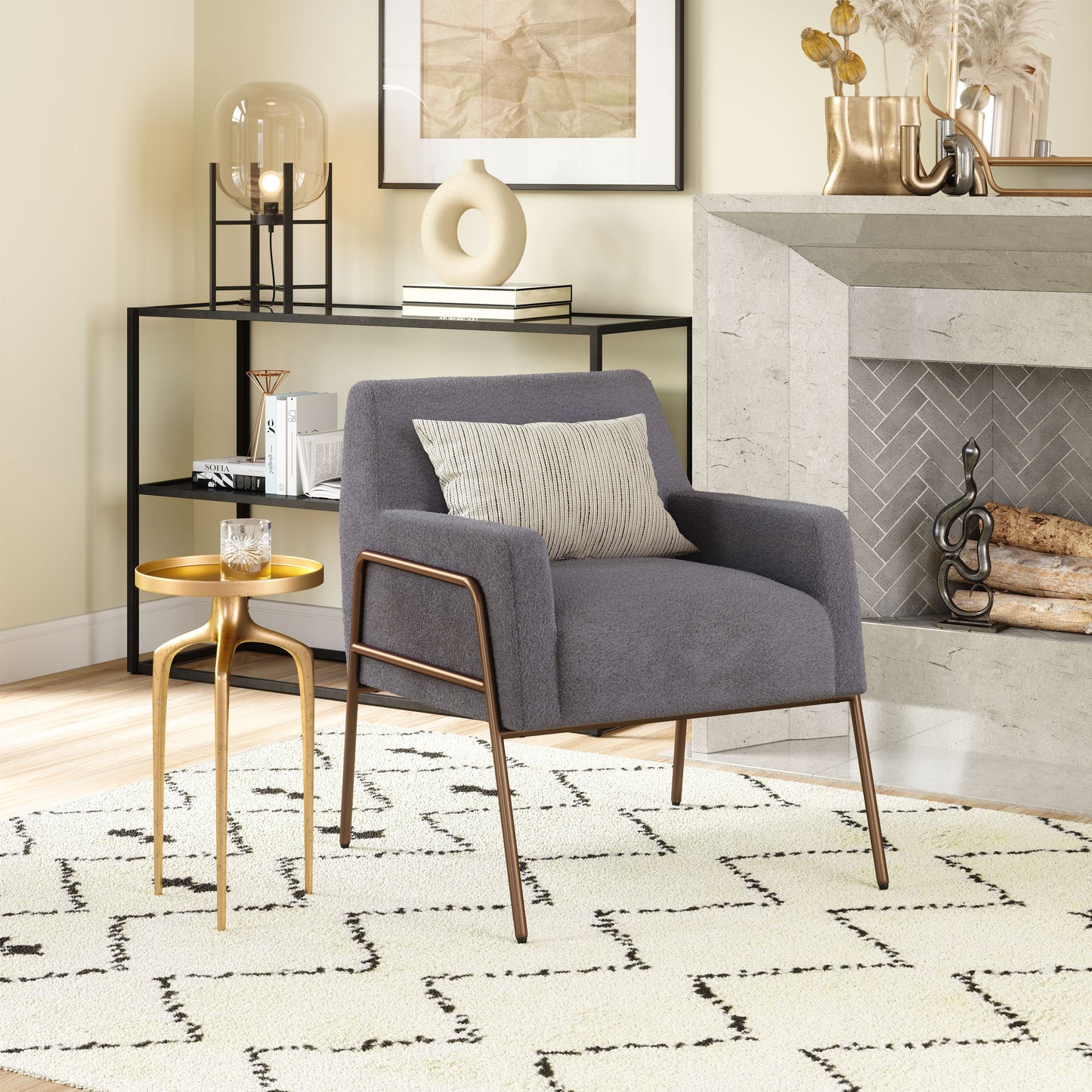 Charleston Accent Chair Gray