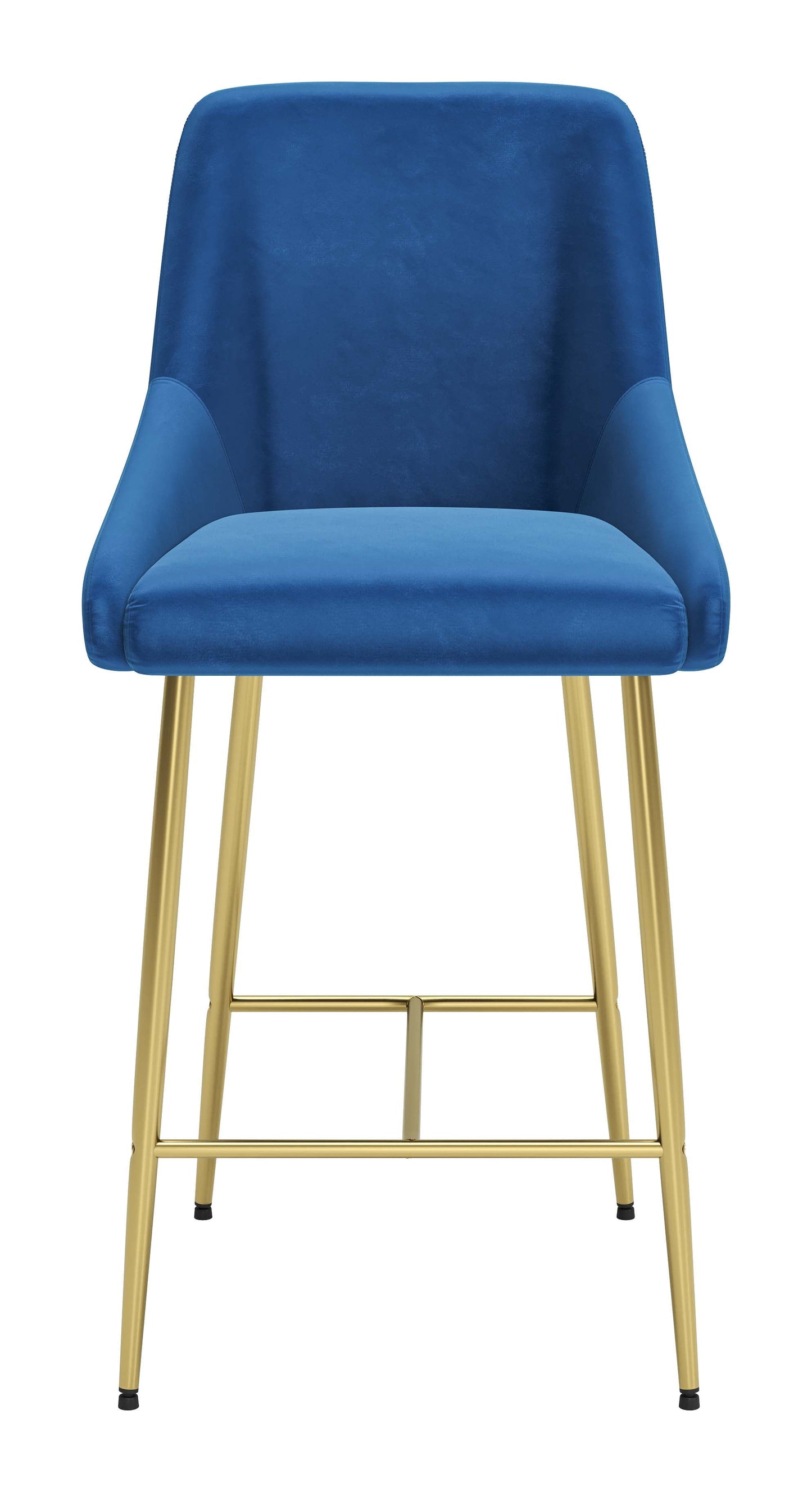 Madelaine Counter Stool Navy Blue & Gold