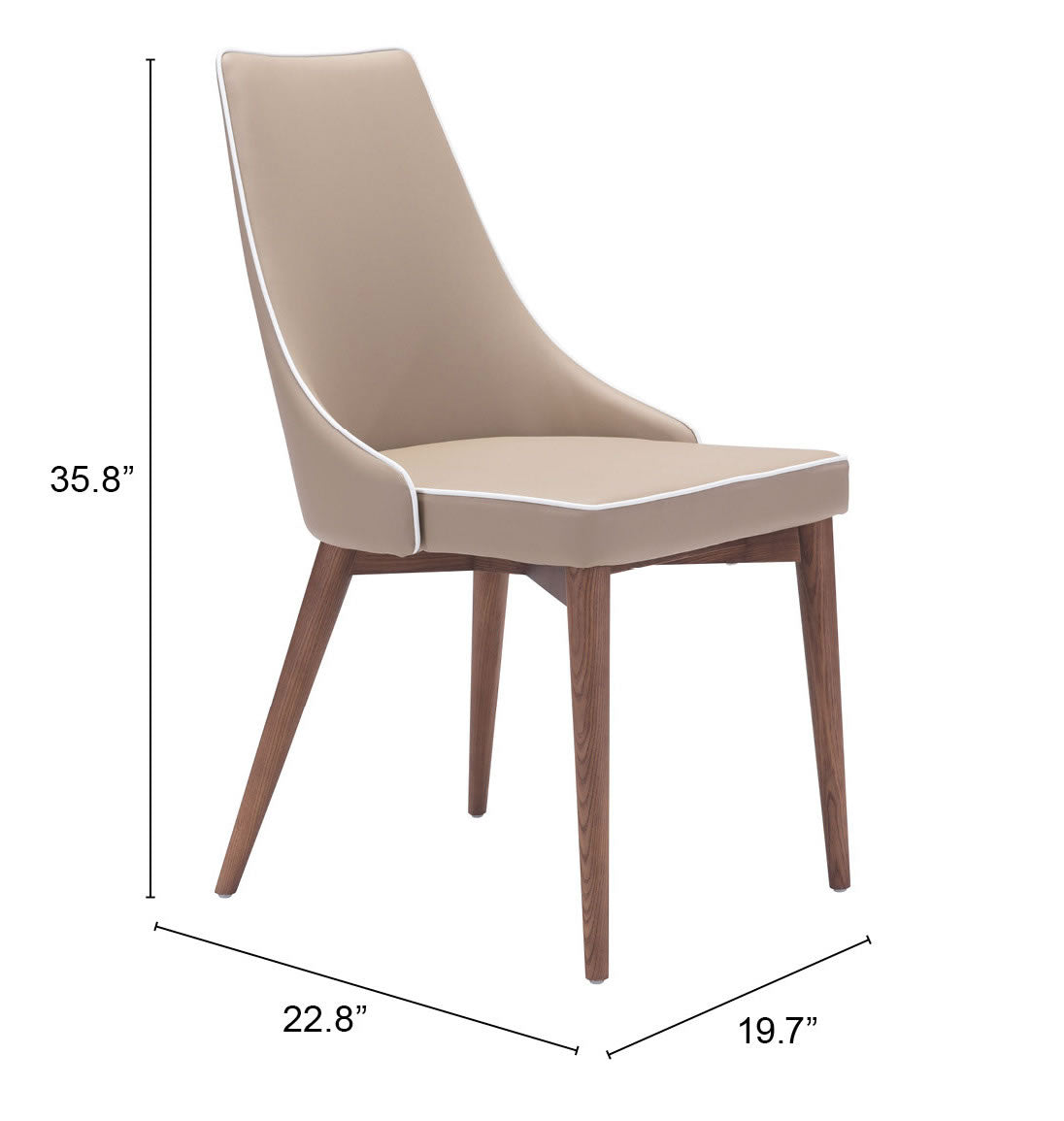 Moor Dining Chair (Set of 2) Beige