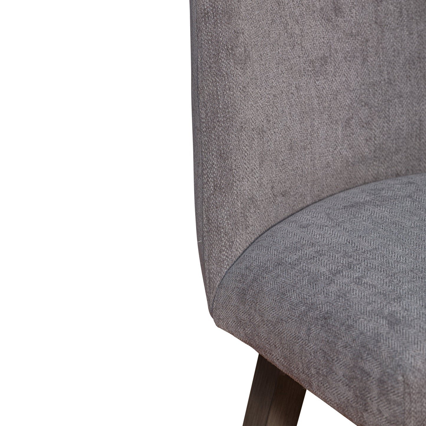 Amalie Swivel Counter Stool in Gray Oak Wood Finish with Mocha Fabric