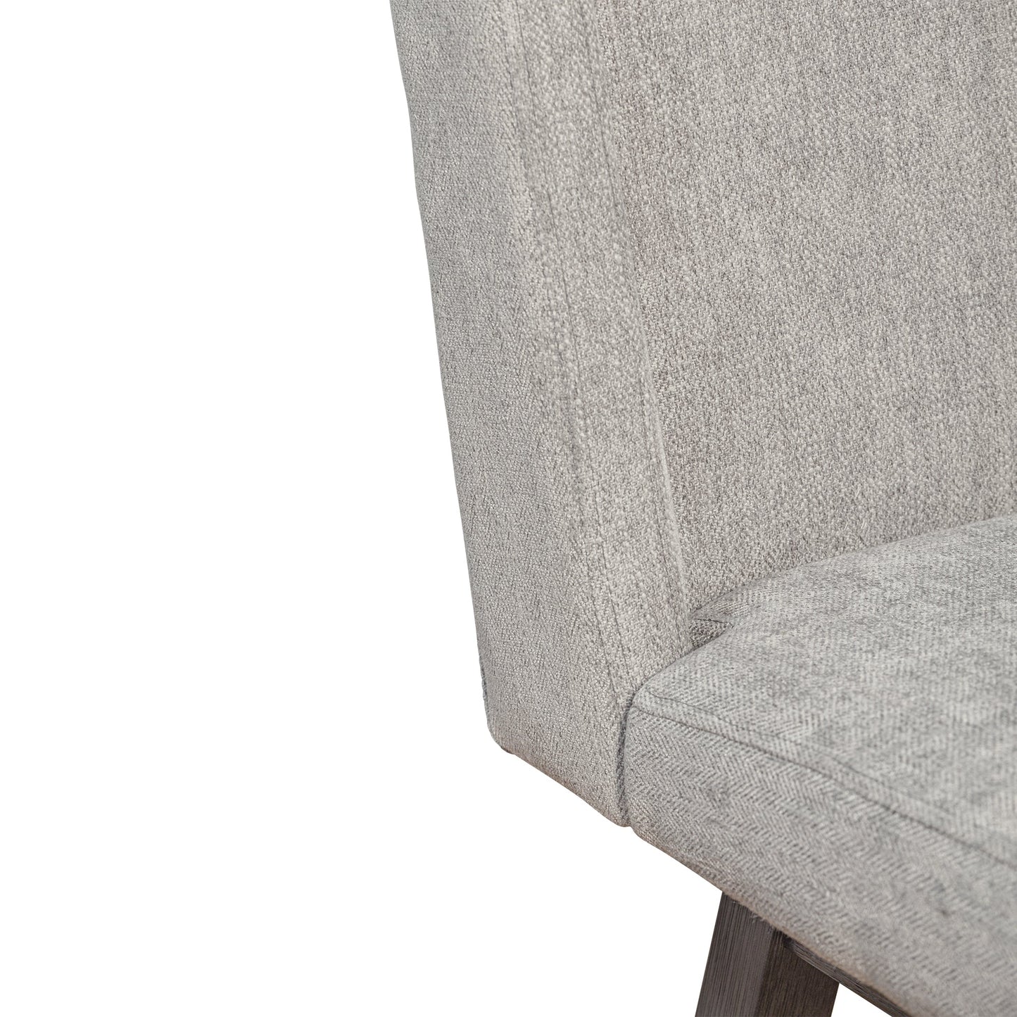 Stancoste Swivel Counter Stool in Gray Oak Wood Finish with Mocha Fabric