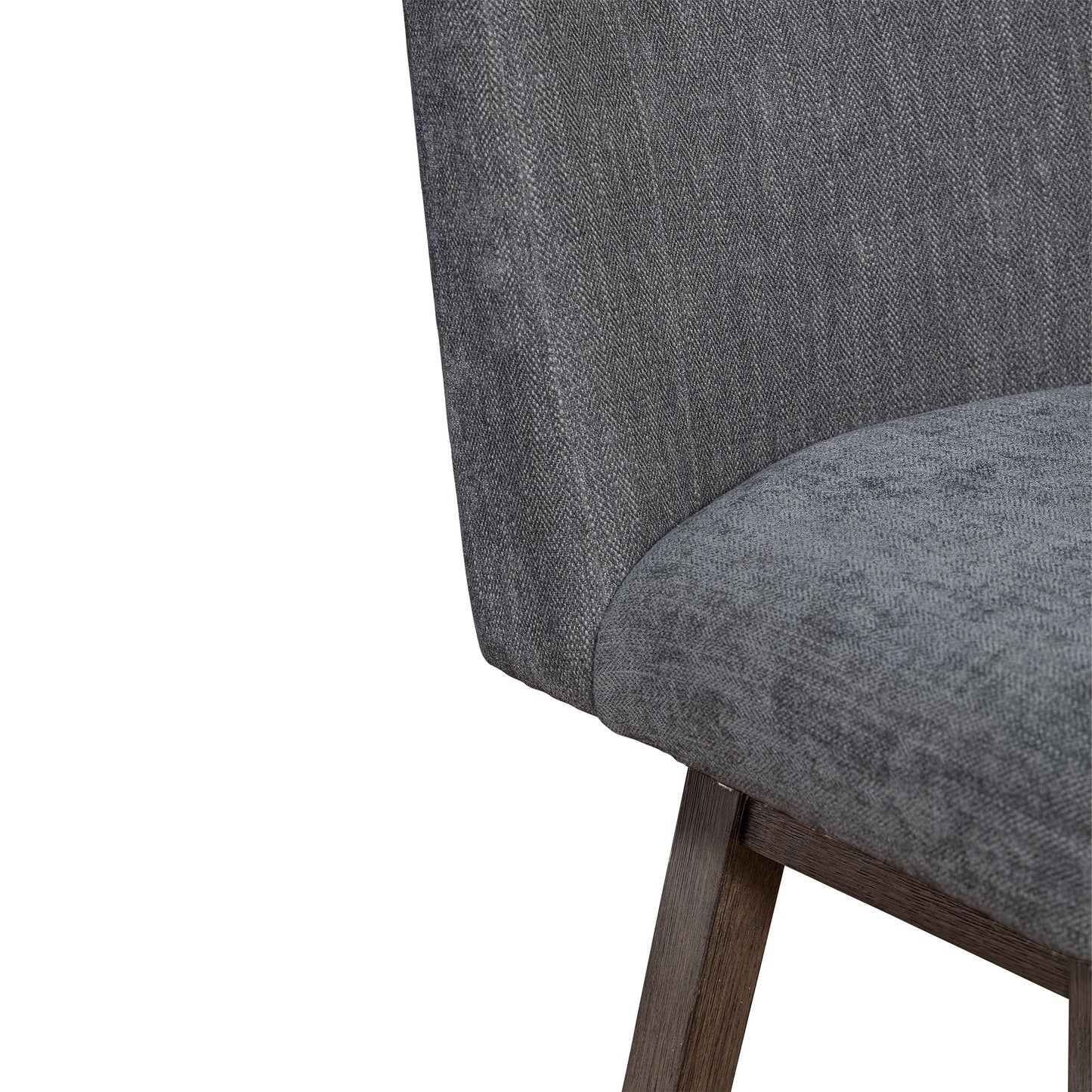 Basila Swivel Bar Stool in Gray Oak Wood Finish with Gray Fabric