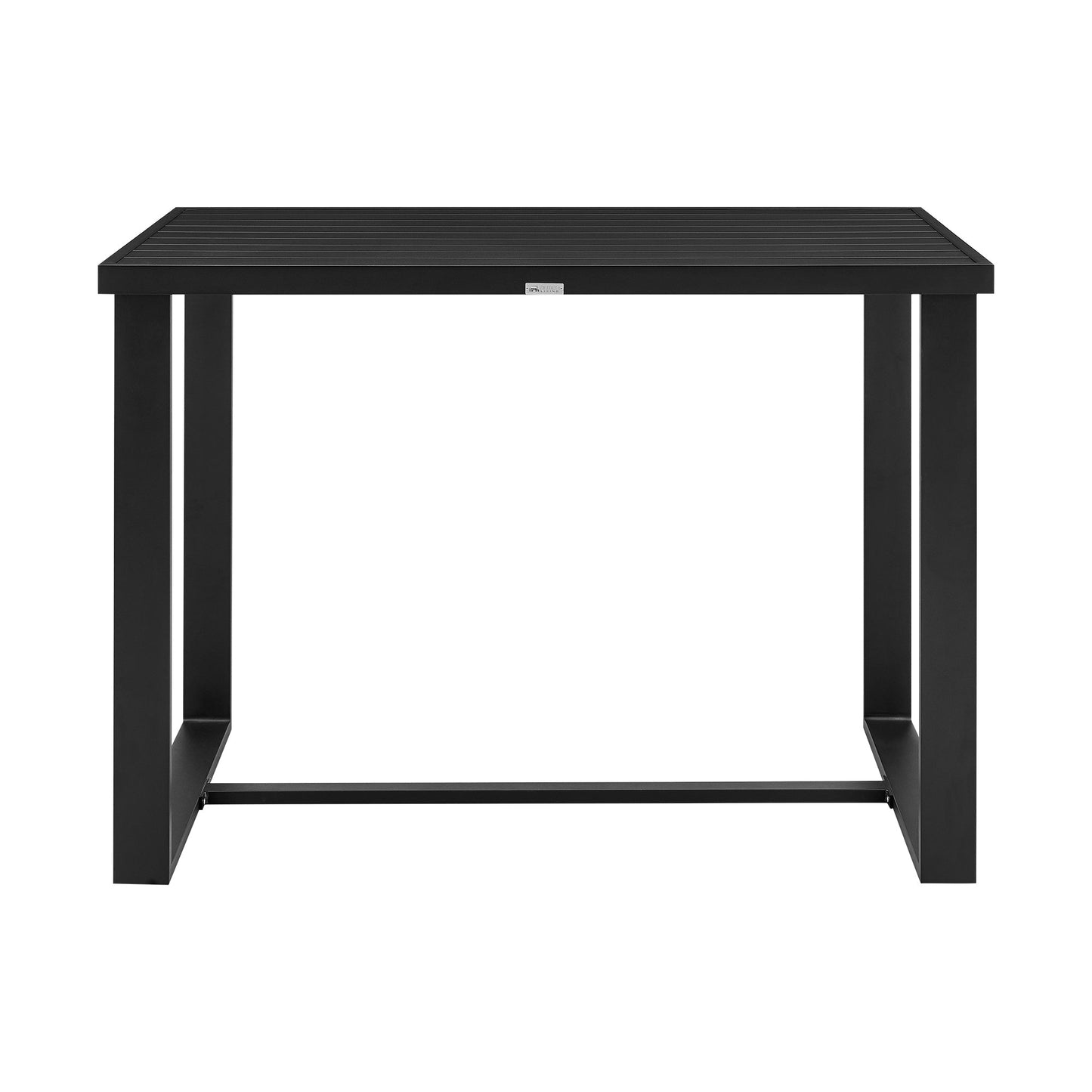 Felicia Outdoor Patio Counter Height Dining Table in Black Aluminum