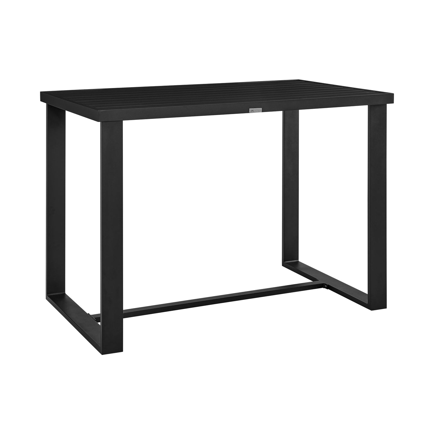 Felicia Outdoor Patio Counter Height Dining Table in Black Aluminum